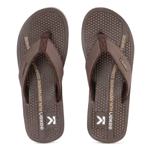 Eeken EFBGO2401S Brown Lightweight Washable Dailywear Durable Flip Flops For Men